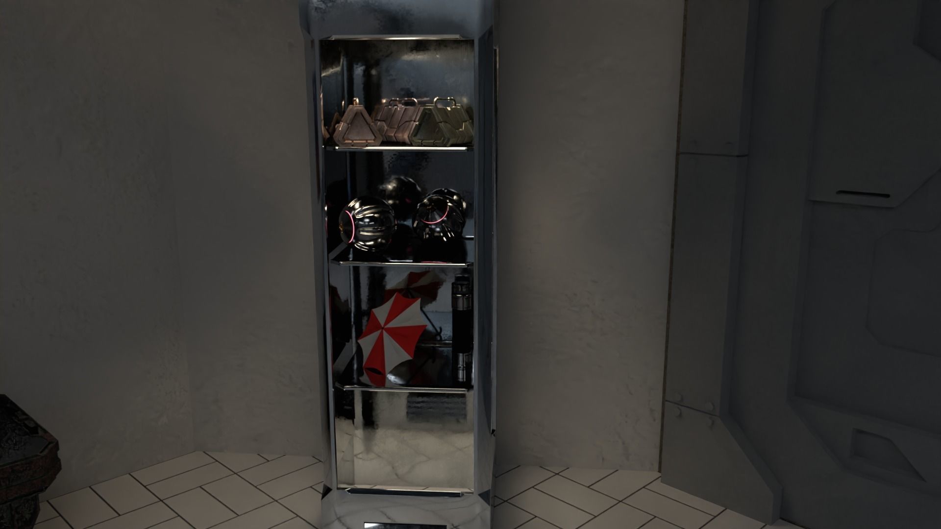 Sci-Fi office 3D model_6