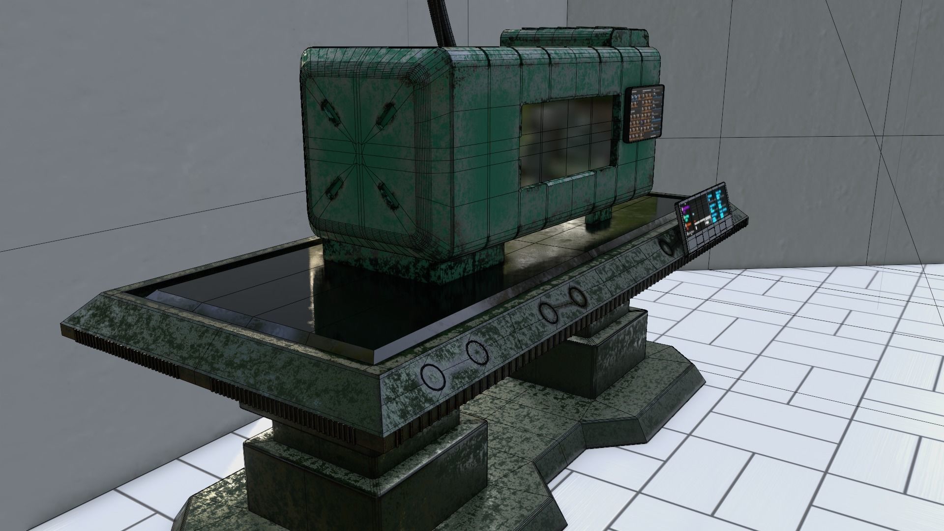 Sci-Fi office 3D model_13