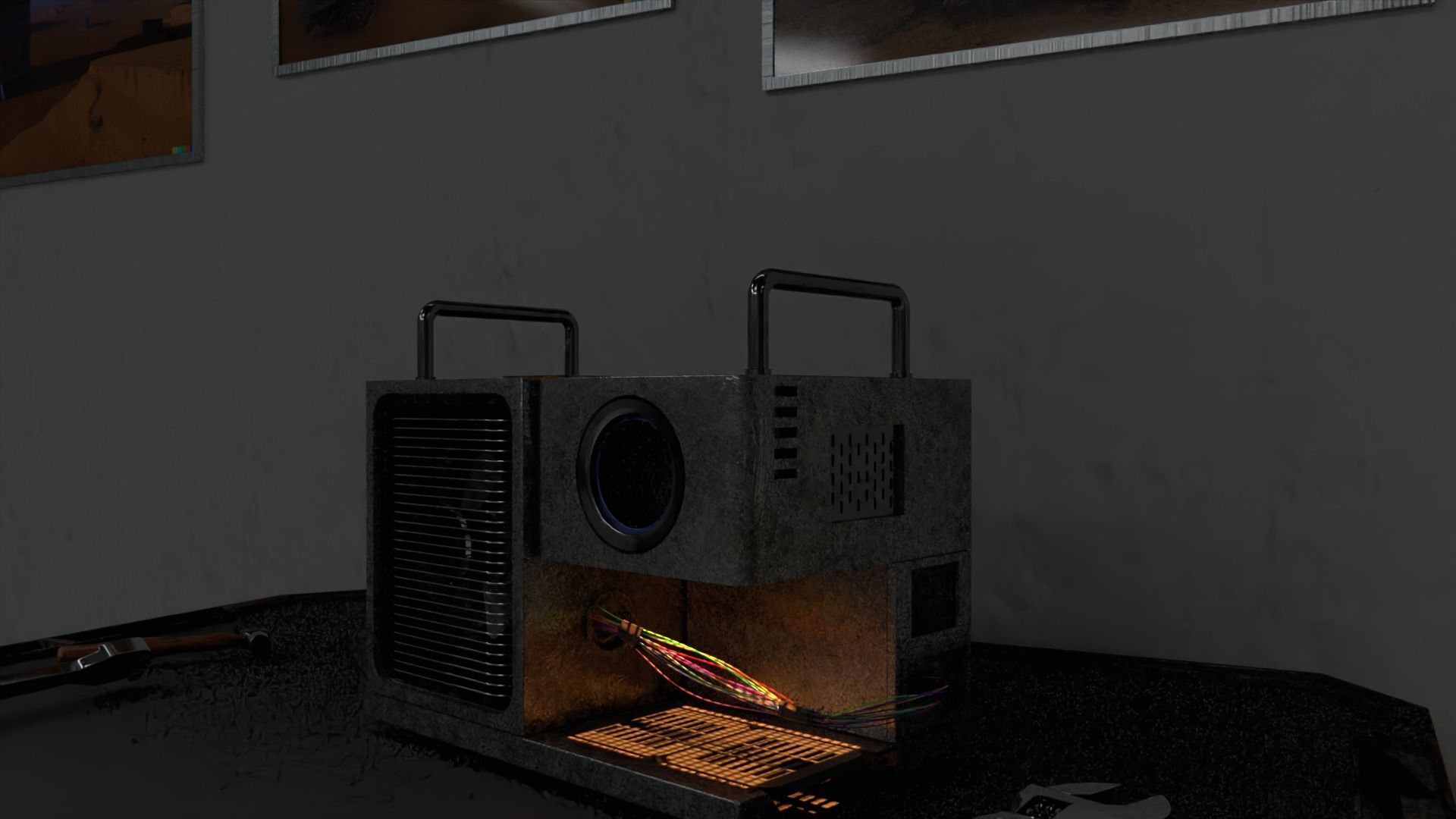 Sci-Fi office 3D model_8