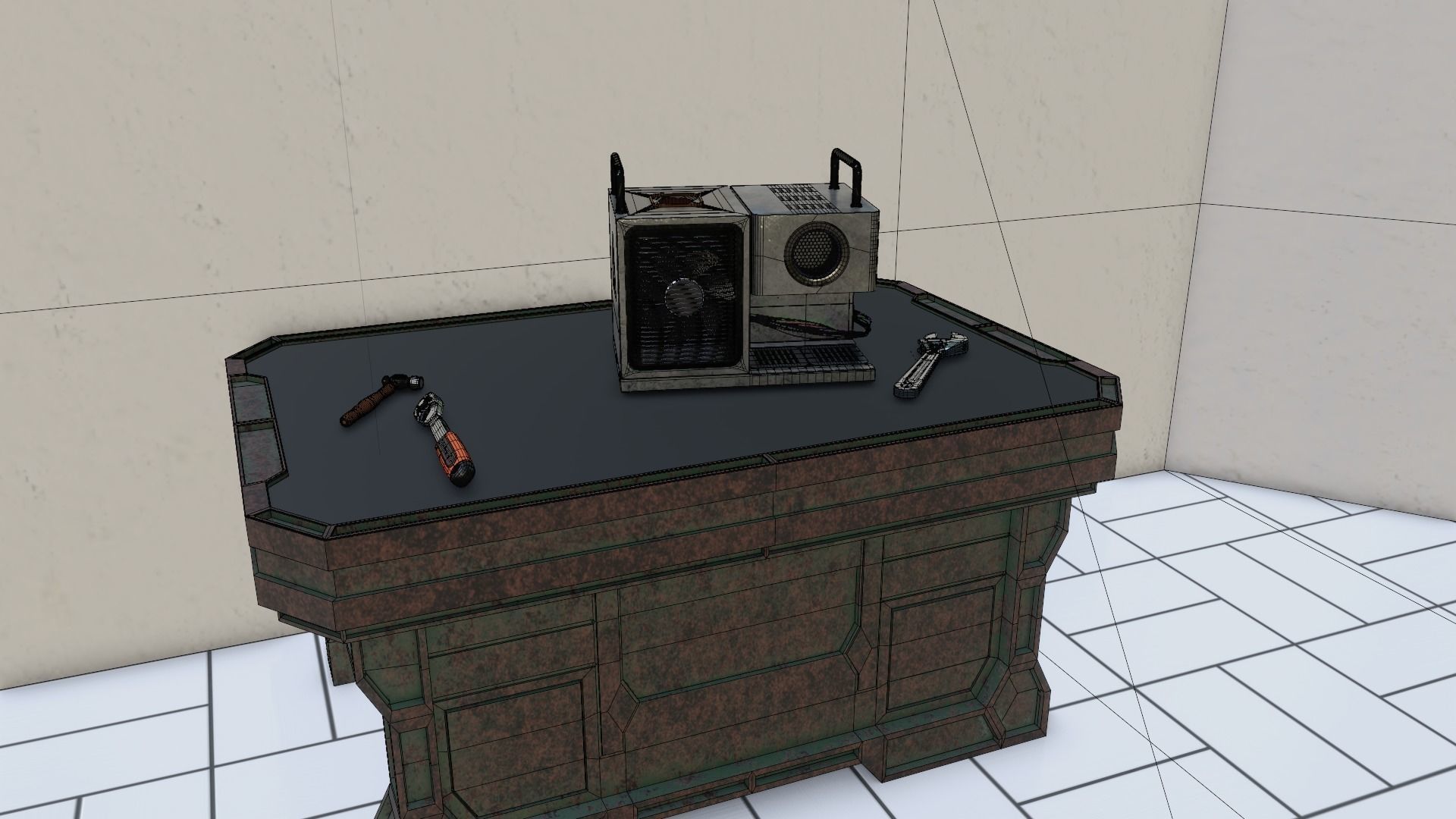 Sci-Fi office 3D model_16