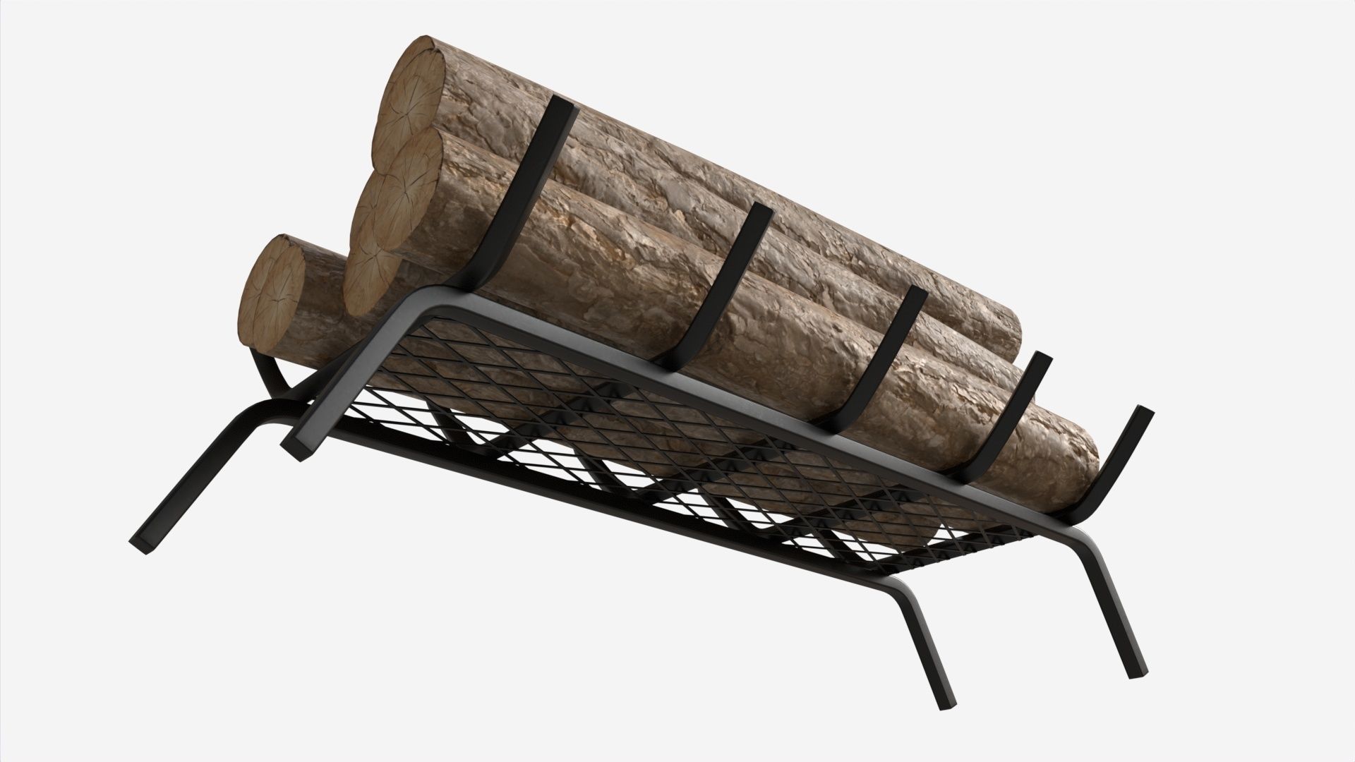 Iron Fireplace Log Holder Brinkdale 3D model_2