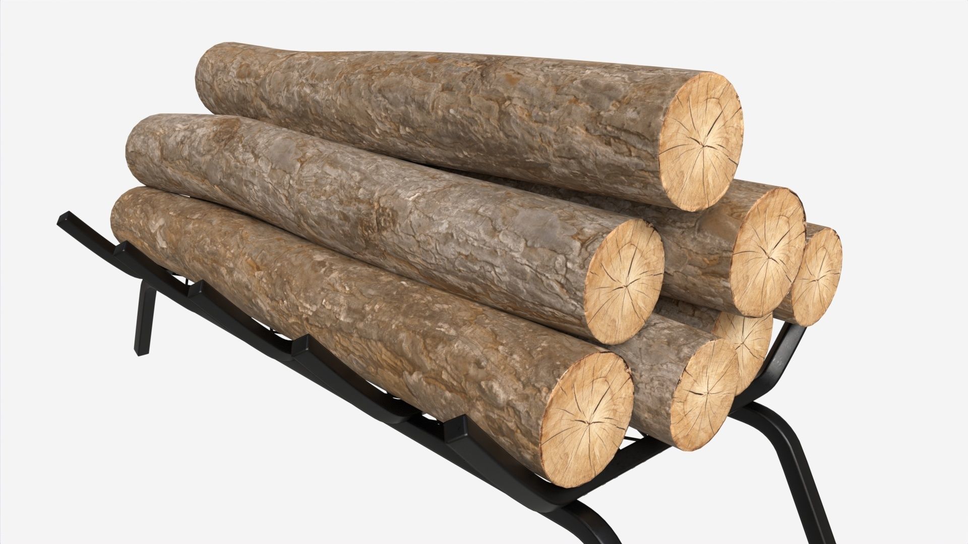 Iron Fireplace Log Holder Brinkdale 3D model_1