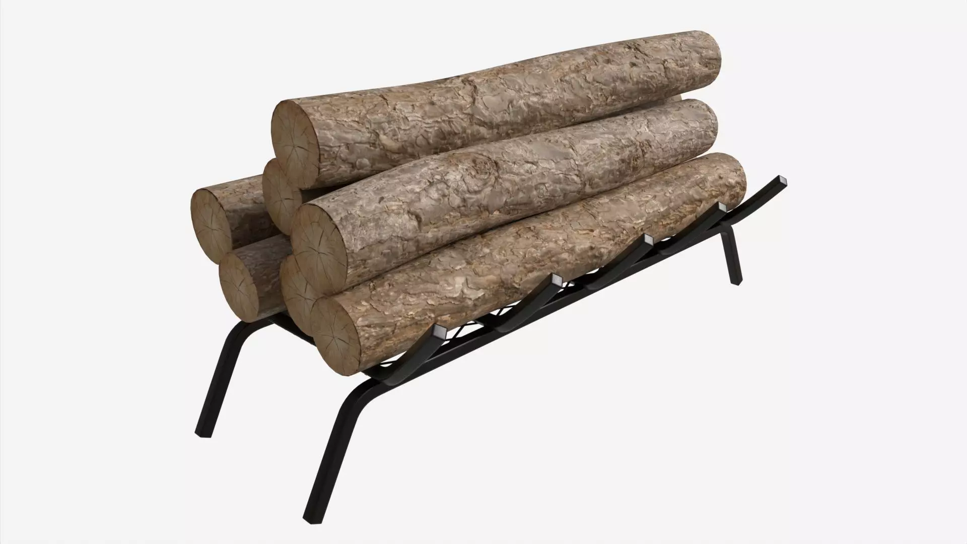 Iron Fireplace Log Holder Brinkdale 3D model_0