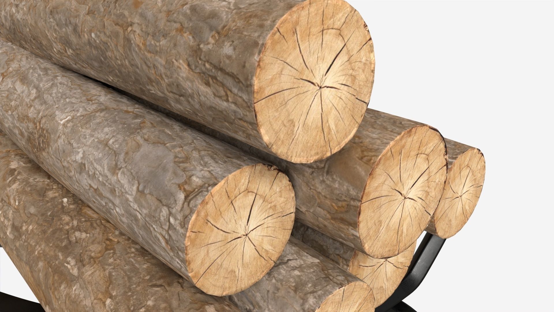 Iron Fireplace Log Holder Brinkdale 3D model_3