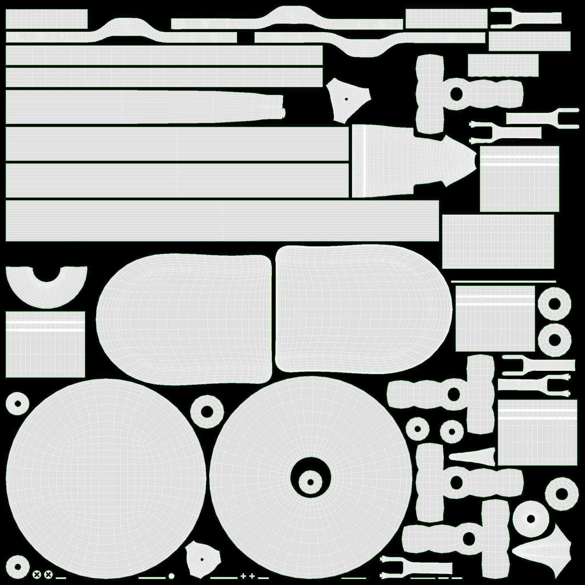 Mini Fireplace Tools 4-Set 3D model_8