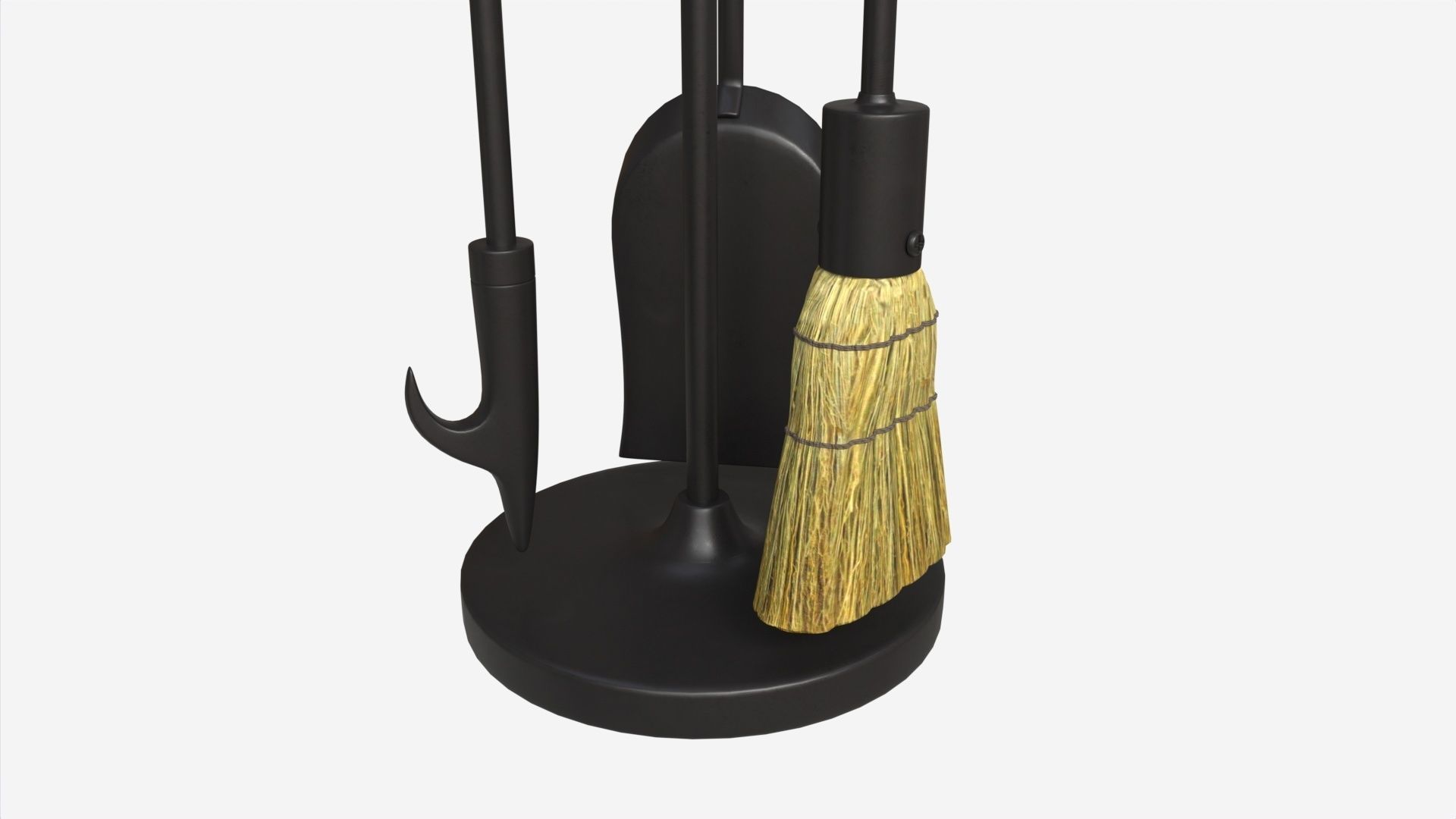 Mini Fireplace Tools 4-Set 3D model_1