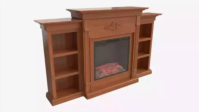 Electric Fireplace Glazed Pine Jennifer