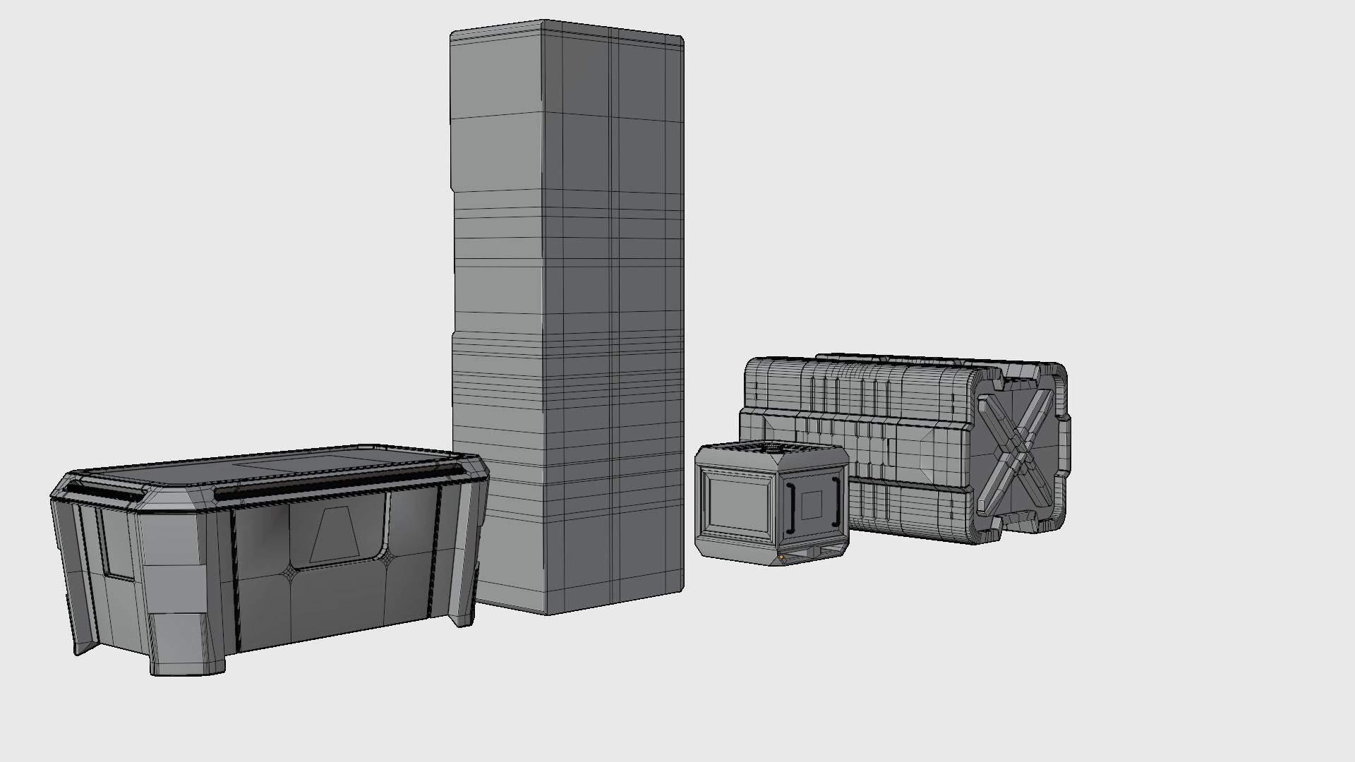 boxes and crates 3D model_13