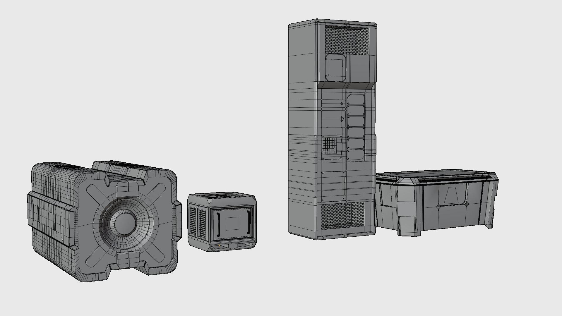 boxes and crates 3D model_11