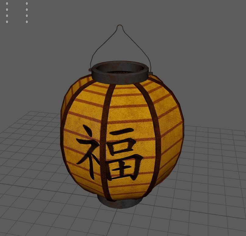Realistic Chinese Lantern 4  Low-poly 3D model_21