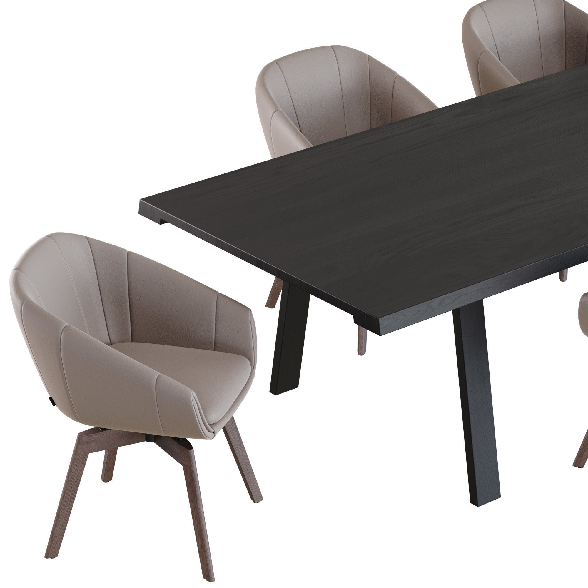 Montis Doble Dining Table Set 3D model_1