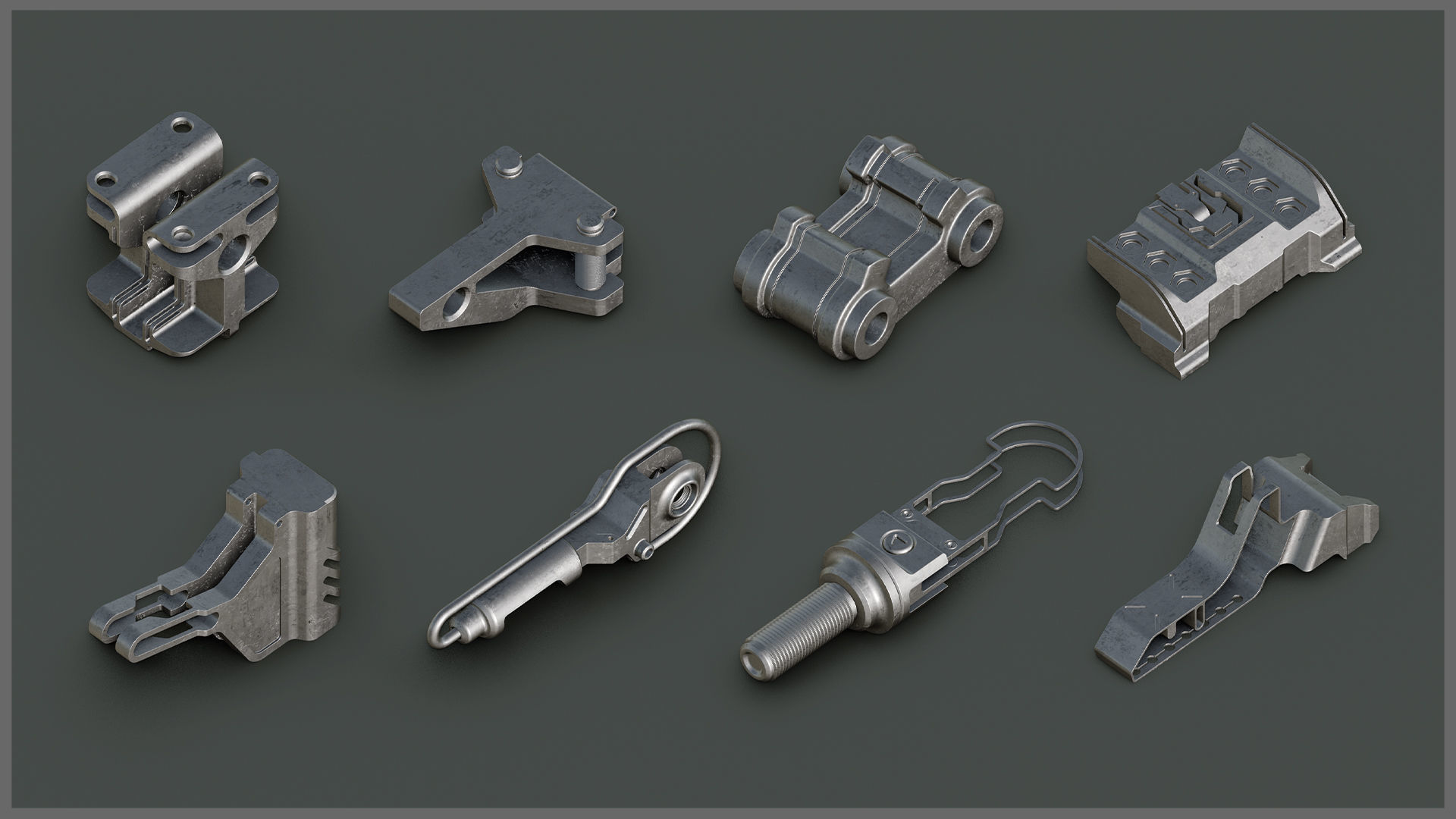 Sci-Fi Hard Surface KITBASH 35 DETAILS 3D model_4