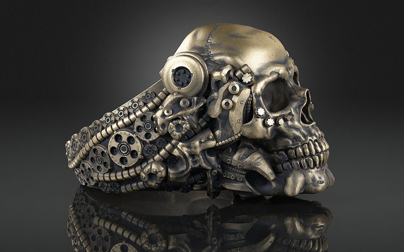 Ring Skull Biomechanical a04 3D print model_3