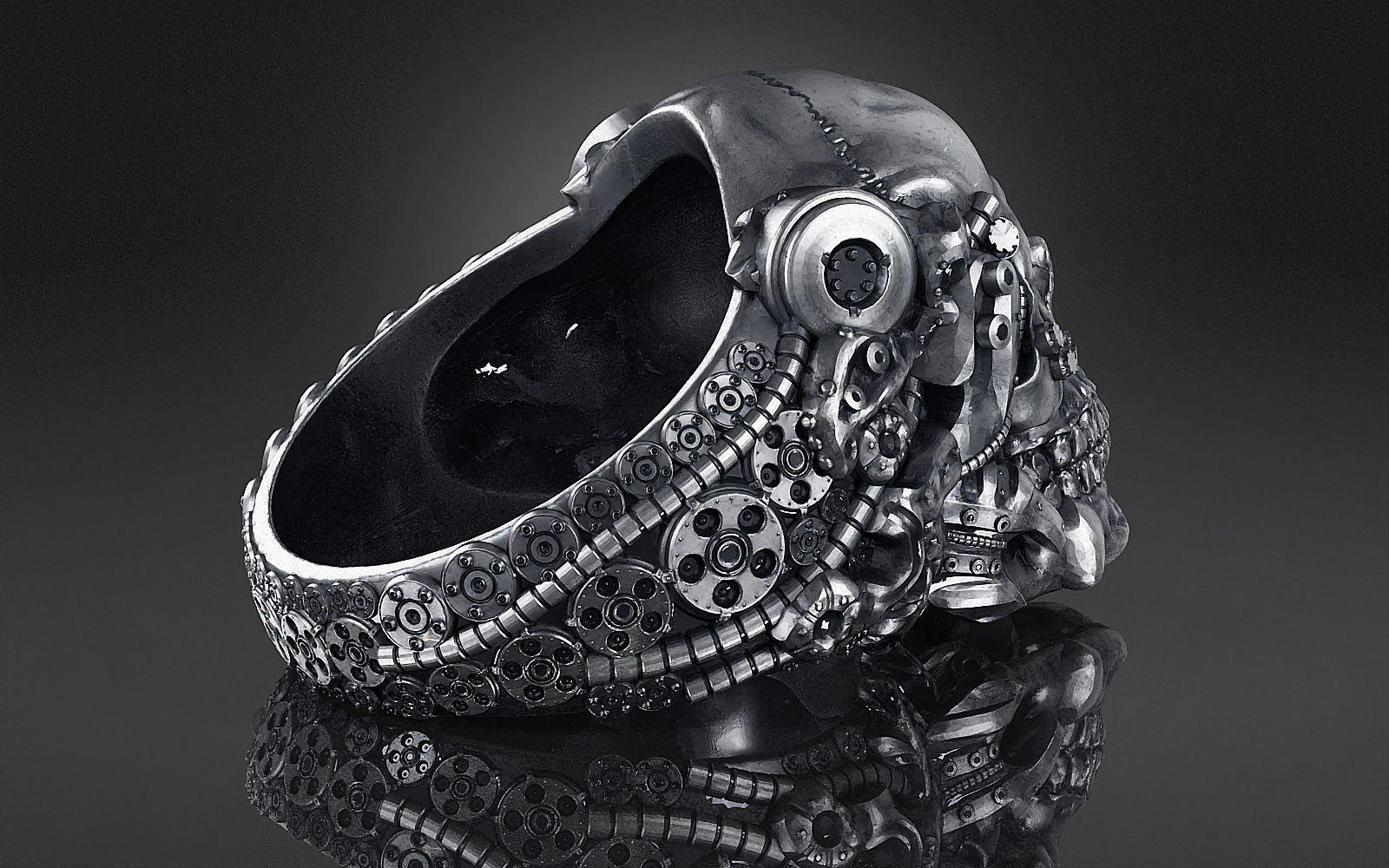 Ring Skull Biomechanical a04 3D print model_7