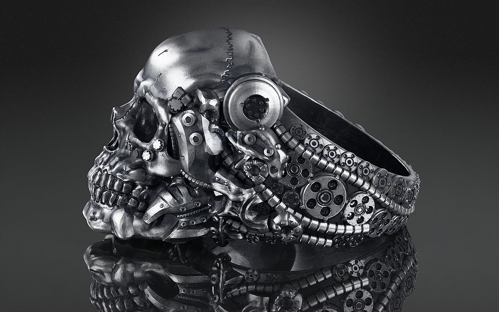 Ring Skull Biomechanical a04 3D print model_4