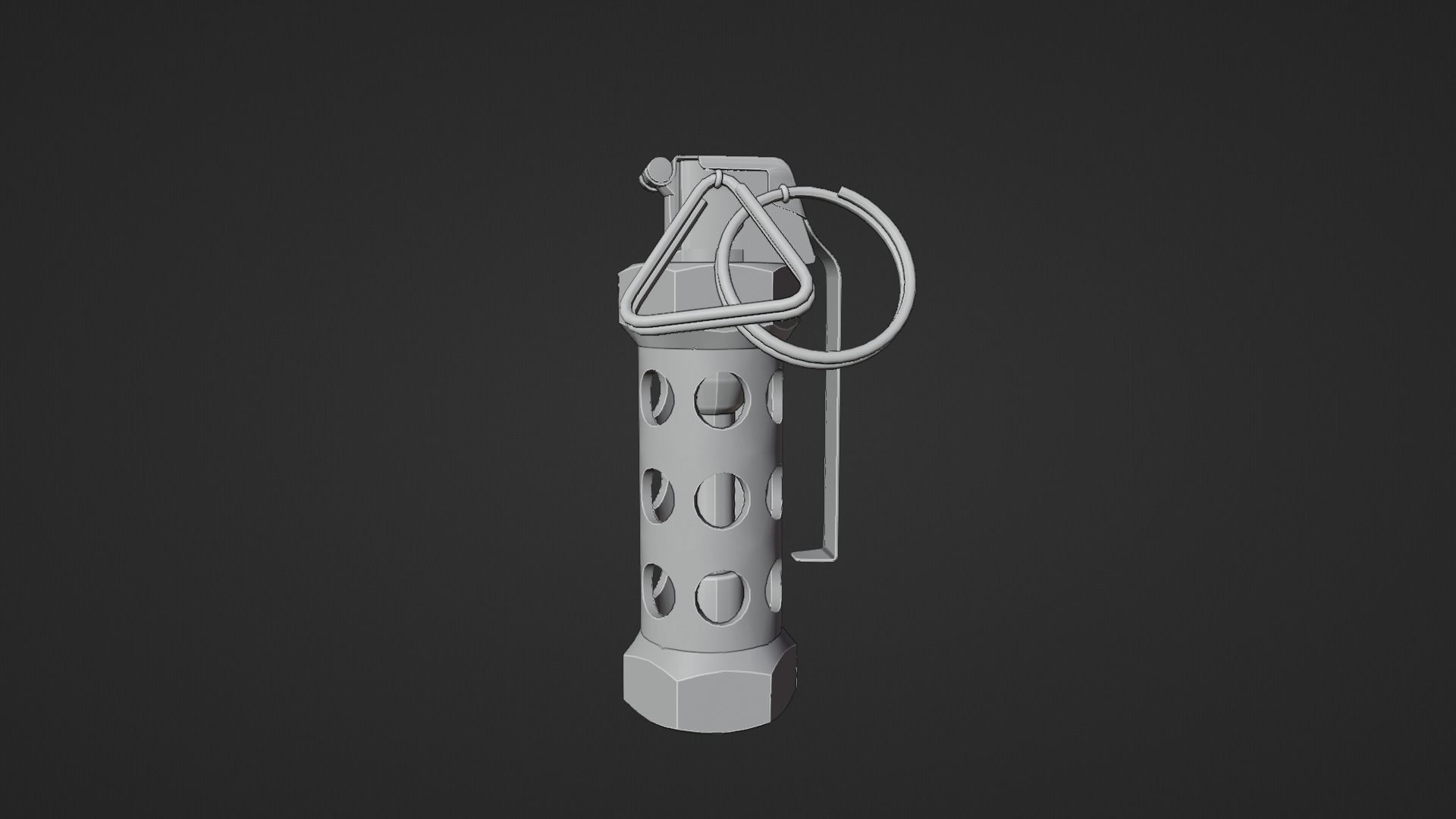 FlashBang 3D grenade launcher Low-poly 3D model_4