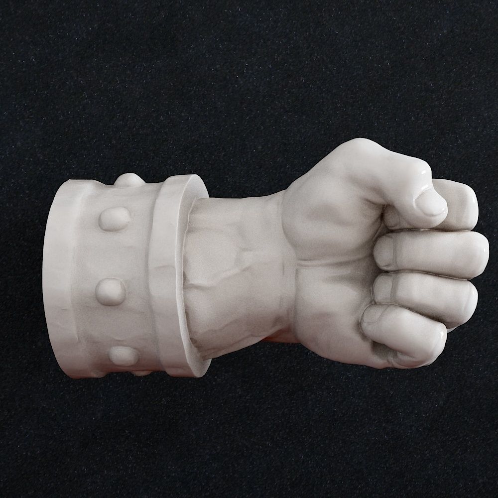 Fist lamp 3D print model_1