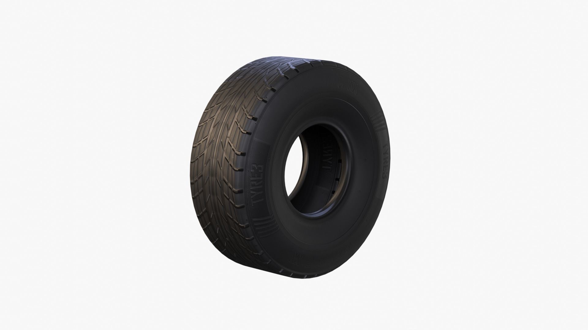 Generic Tyre Low-poly 3D model_2