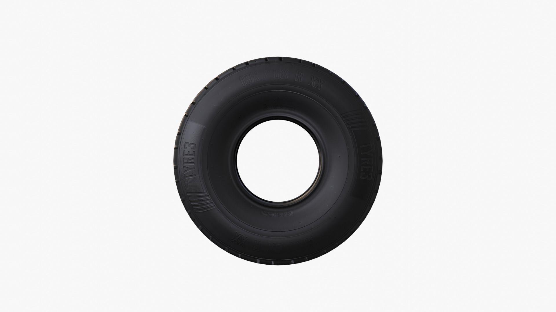Generic Tyre Low-poly 3D model_9