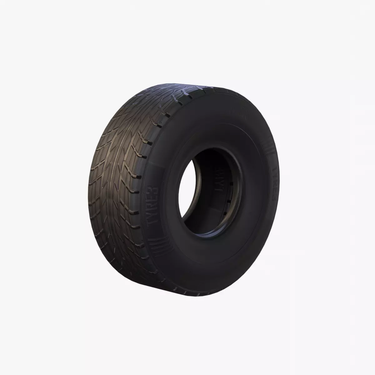 Generic Tyre Low-poly 3D model_0