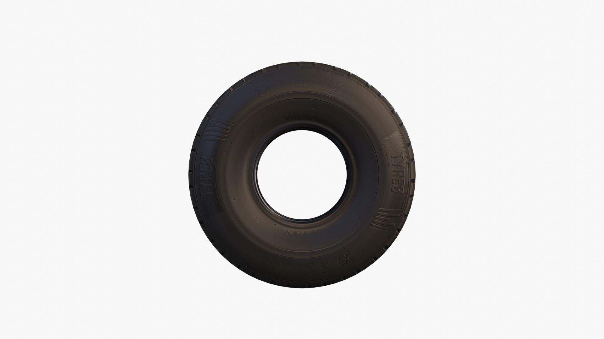Generic Tyre Low-poly 3D model_5
