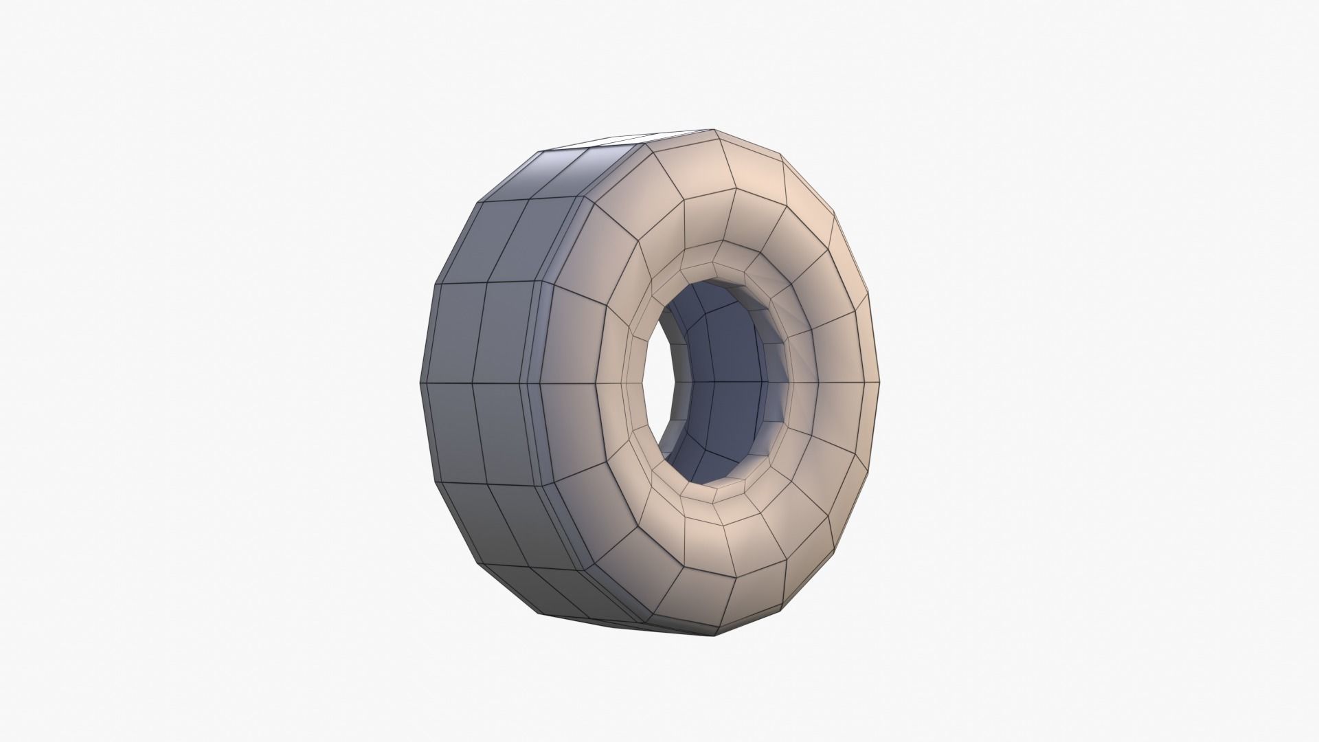 Generic Tyre Low-poly 3D model_14