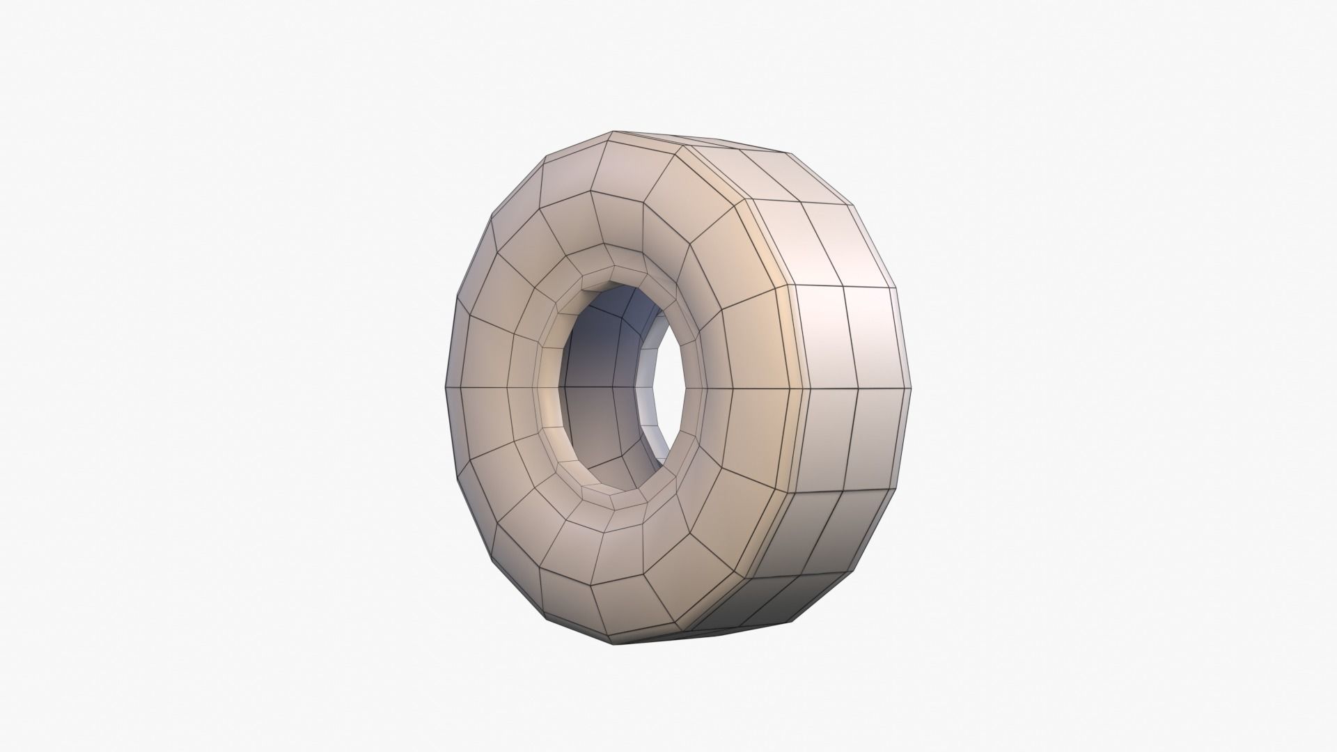 Generic Tyre Low-poly 3D model_13