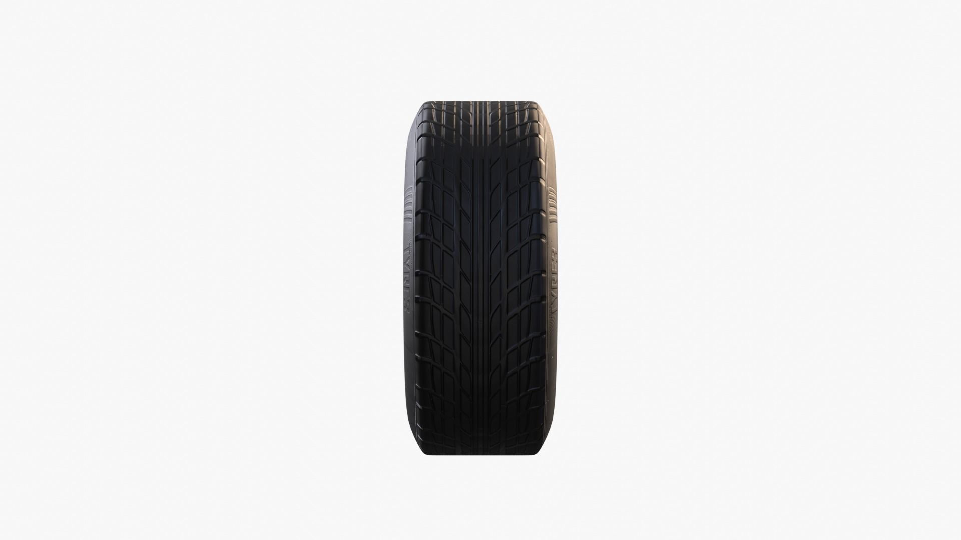 Generic Tyre Low-poly 3D model_7
