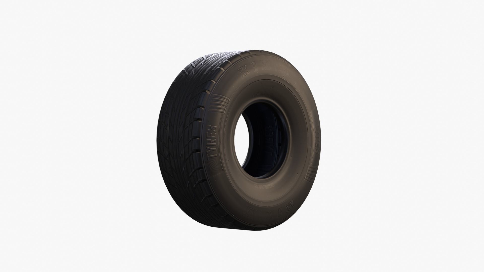 Generic Tyre Low-poly 3D model_6