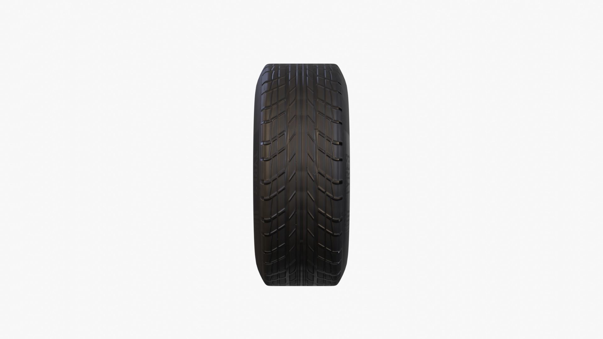 Generic Tyre Low-poly 3D model_3