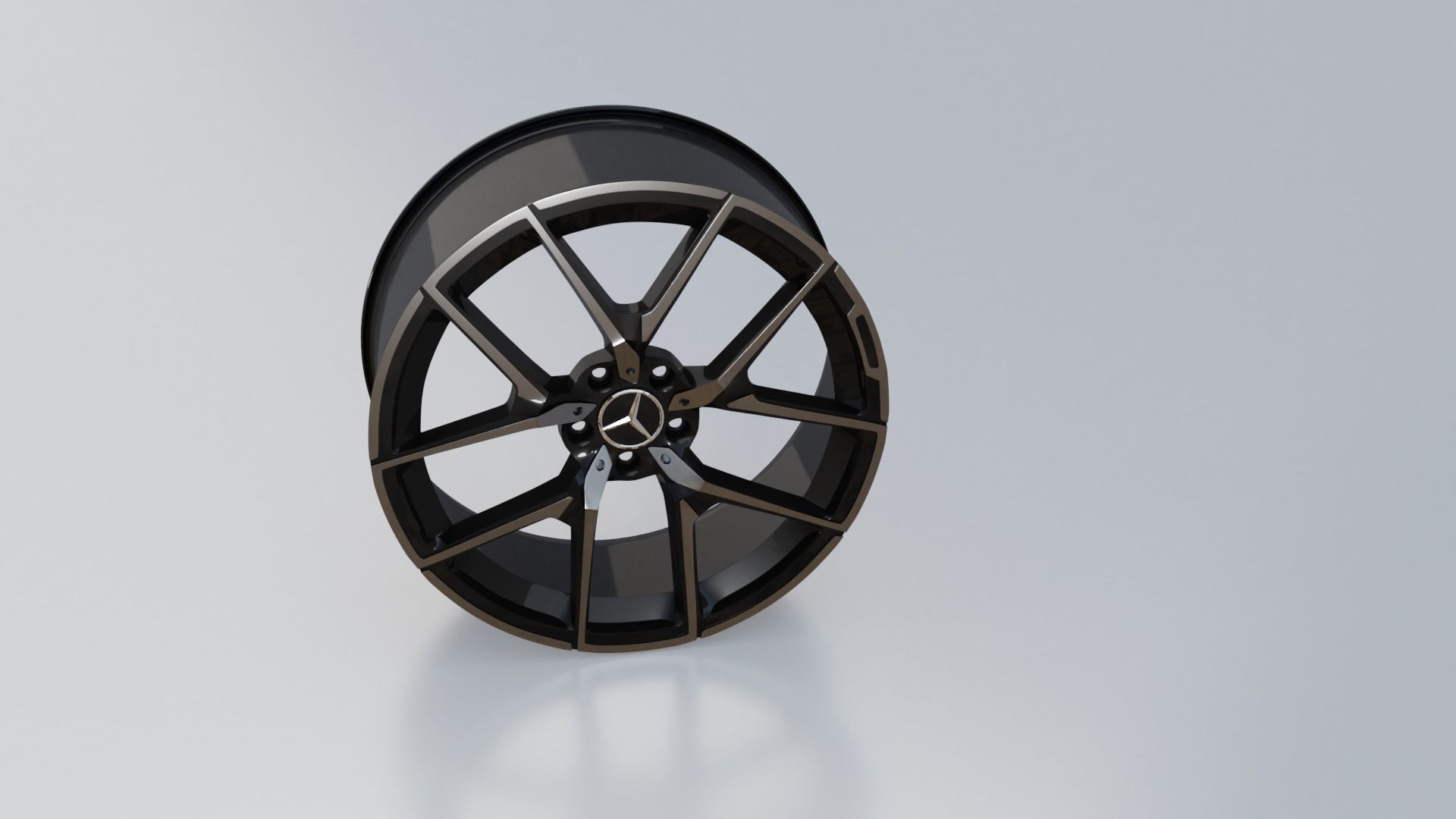 Mercedes Staggered Rims AMG Low-poly 3D model_5