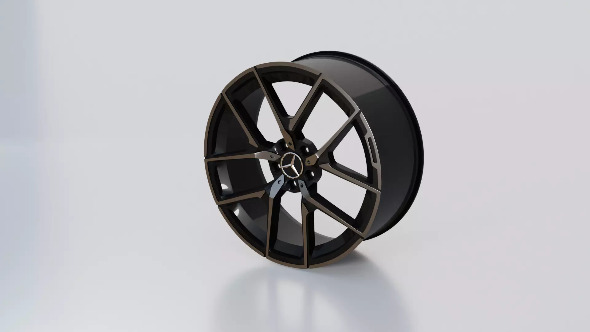 Mercedes Staggered Rims AMG Low-poly 3D model_0