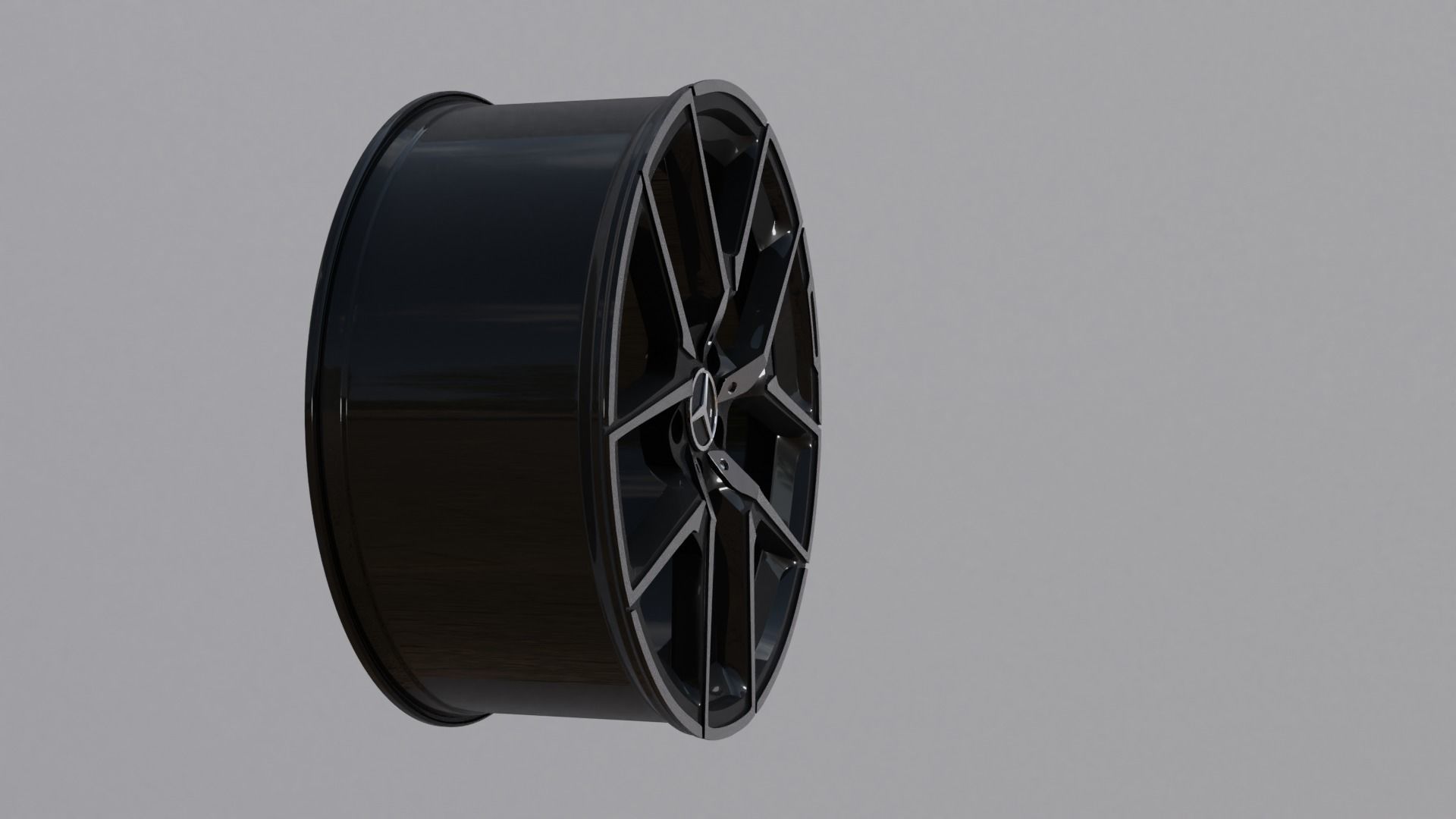 Mercedes Staggered Rims AMG Low-poly 3D model_3