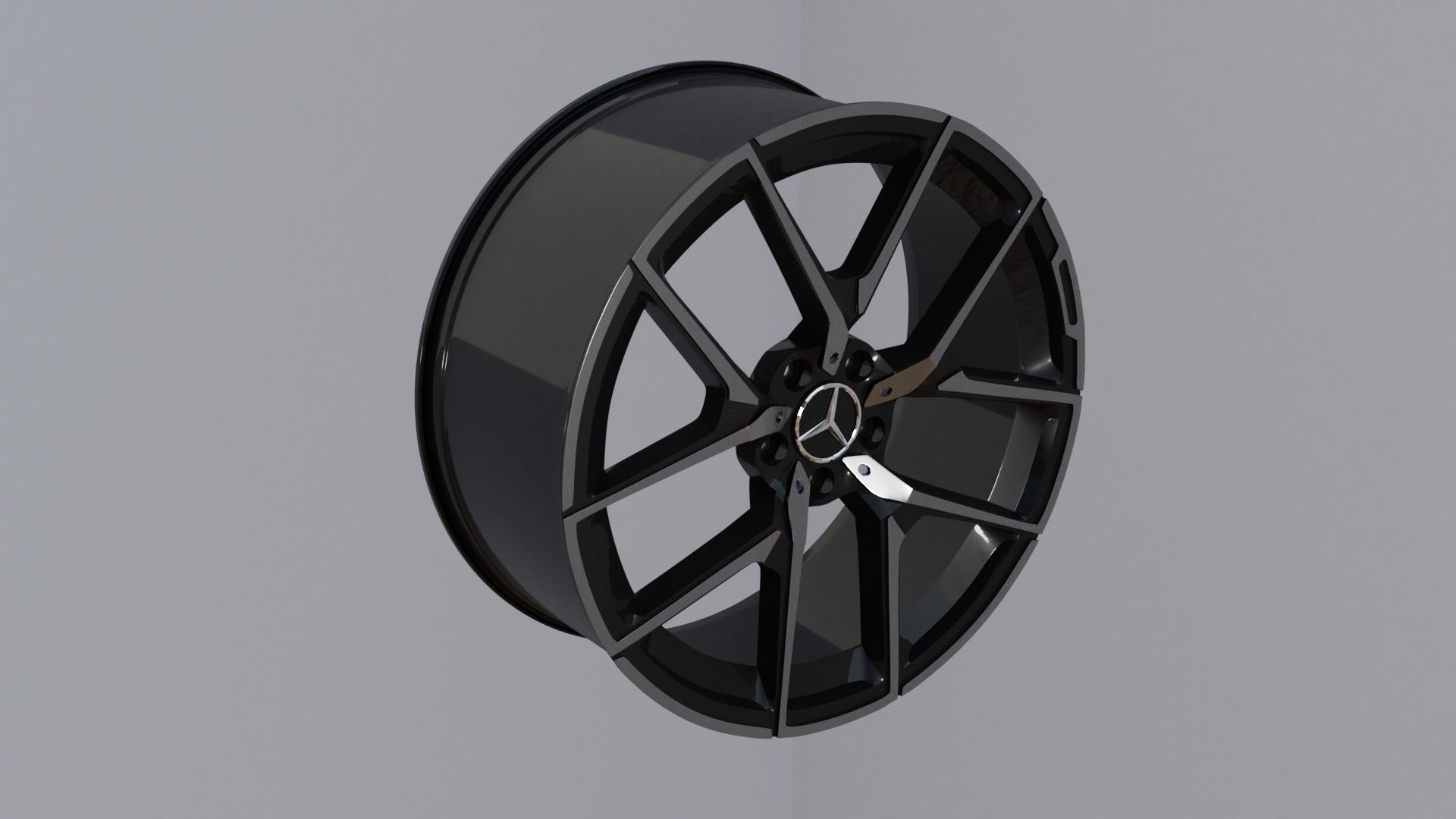 Mercedes Staggered Rims AMG Low-poly 3D model_1