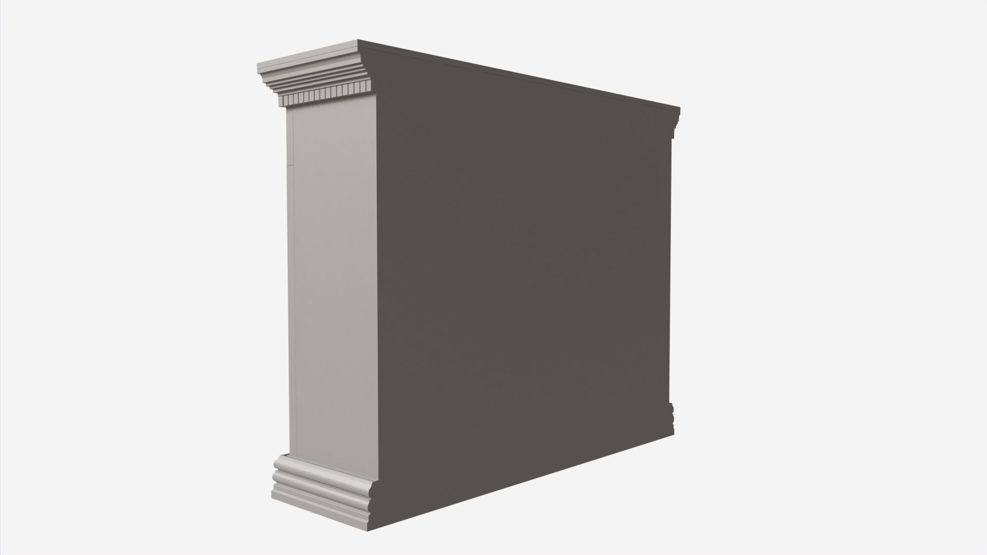 Fireplace in Faux Stone and Wood Delaro 3D model_3