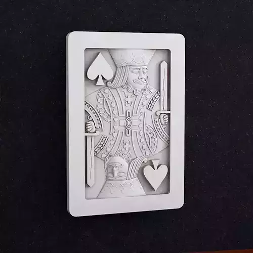 King Playing Card Pendant 3D print model