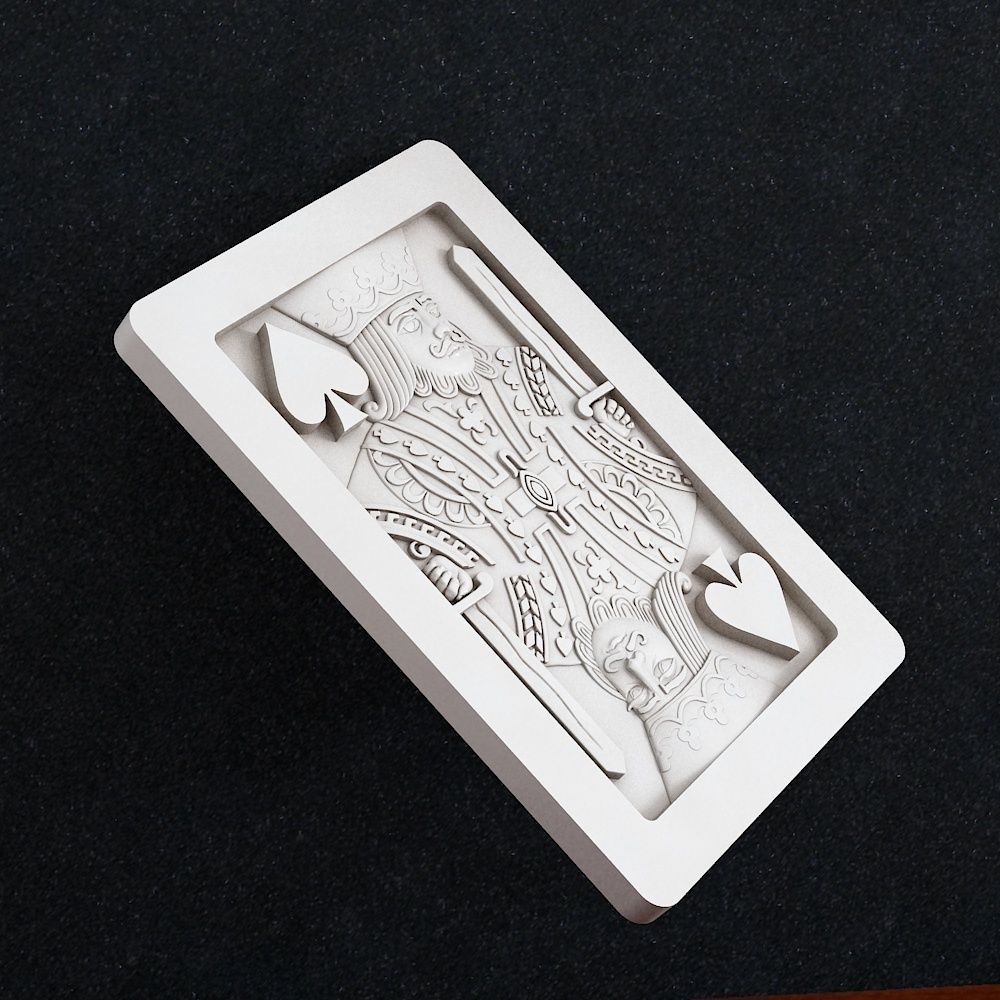 King Playing Card Pendant 3D print model_1