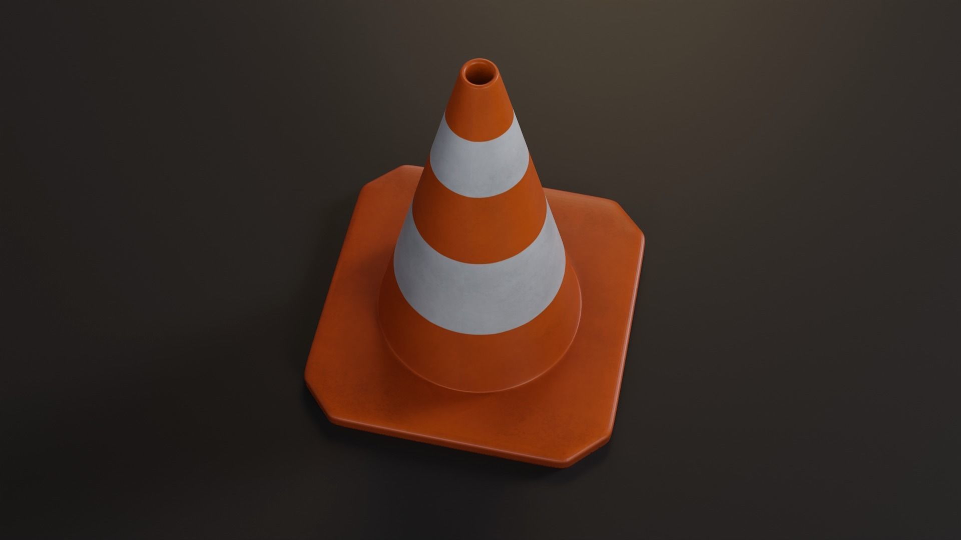 Traffic Cone Free 3D model_3
