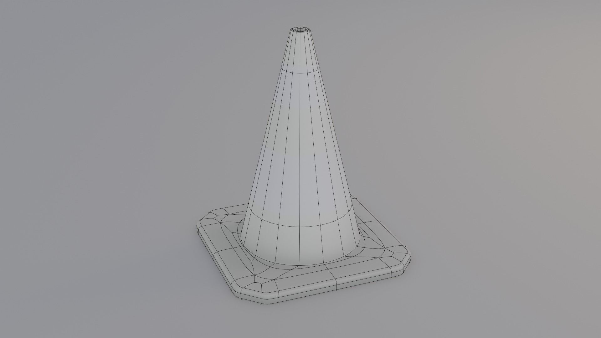 Traffic Cone Free 3D model_1