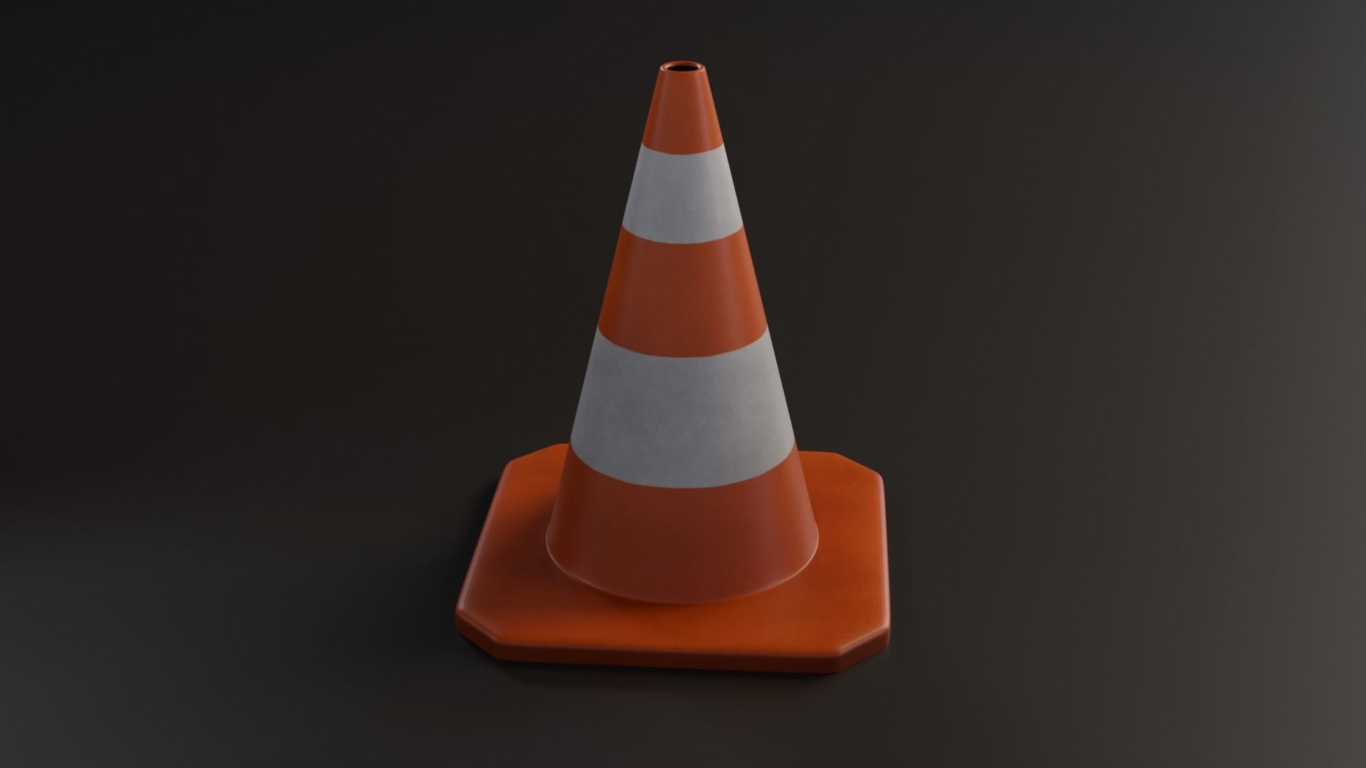 Traffic Cone Free 3D model_2