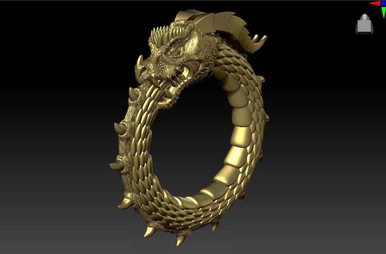 Ouroboros Pendant 3D print model