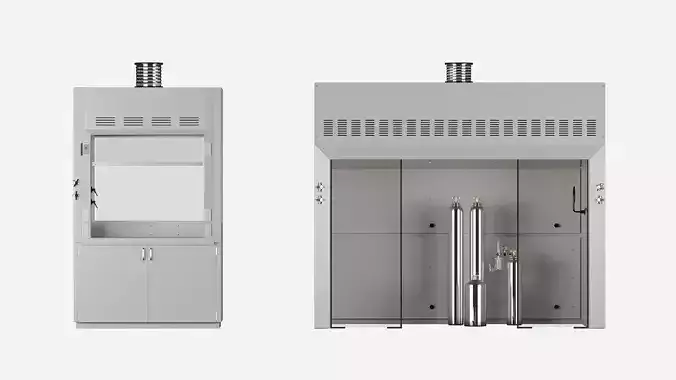 Fume Hood Set 3D model