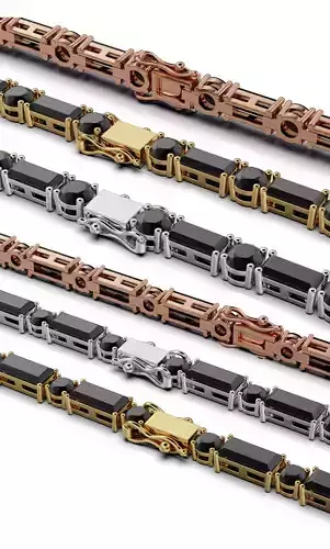 Tennic Braclet Round Baguette