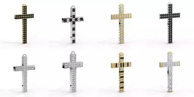 Pendant Cross Baguette Princces