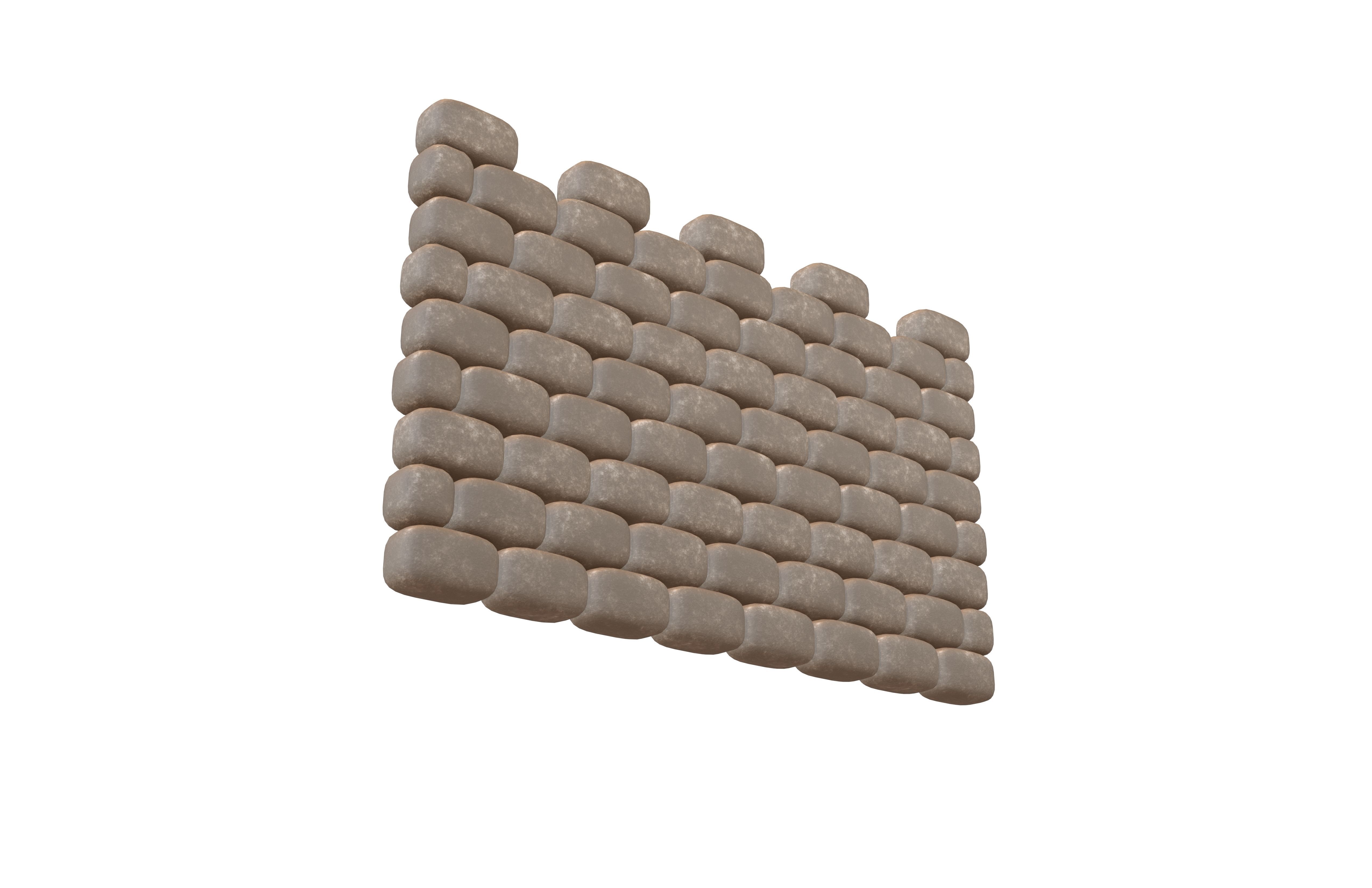 City Wall Icon v1 003 Low-poly 3D model_3