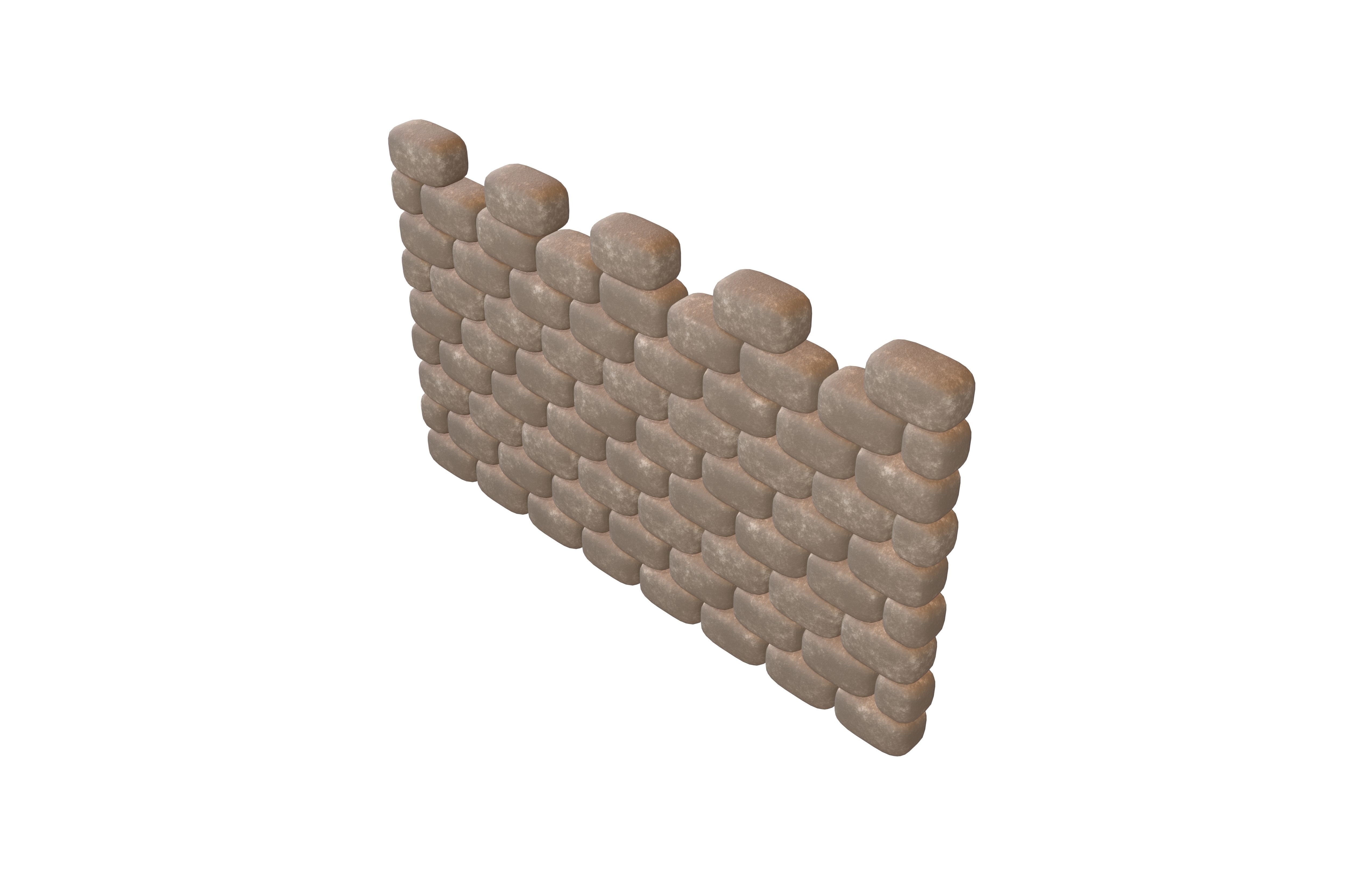 City Wall Icon v1 003 Low-poly 3D model_2