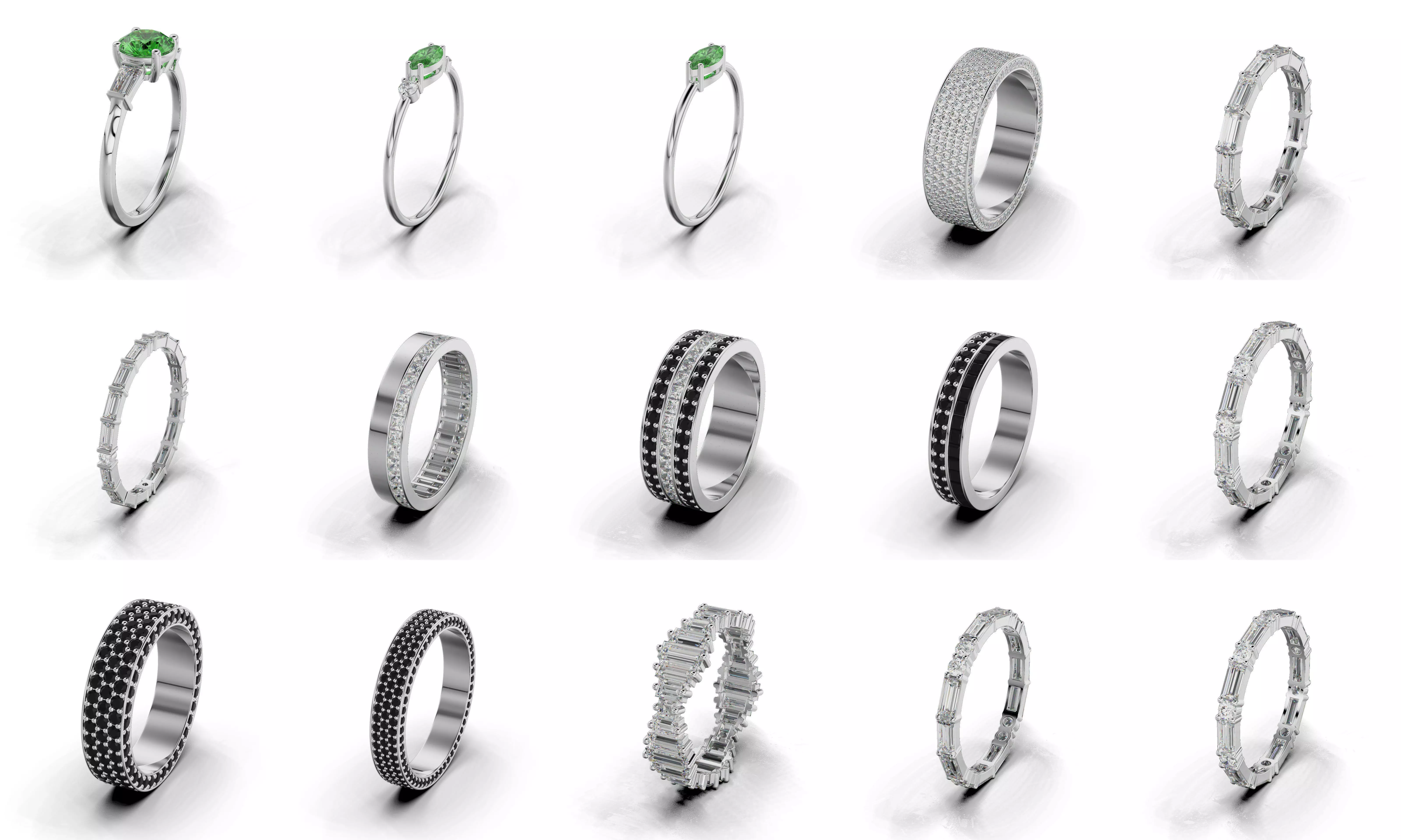 Women ring 3D Model Collection_0