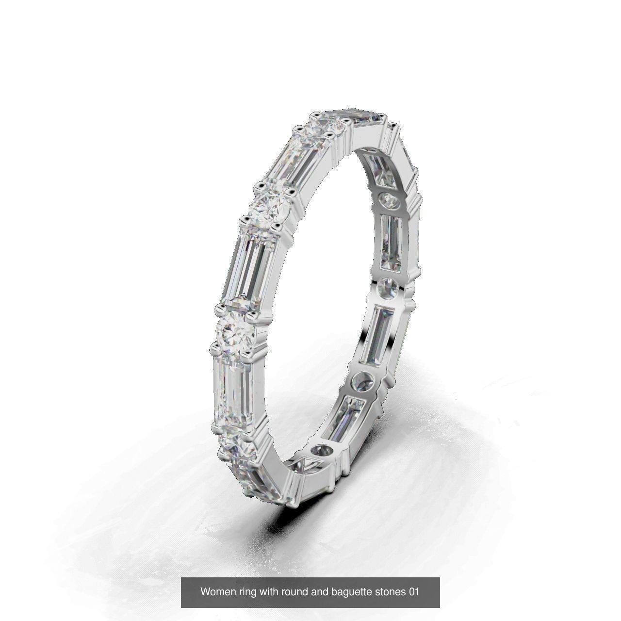 Women ring 3D Model Collection_1