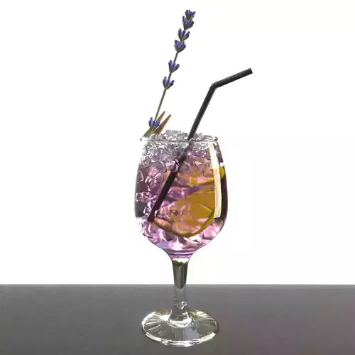 Cocktail in a wine glass