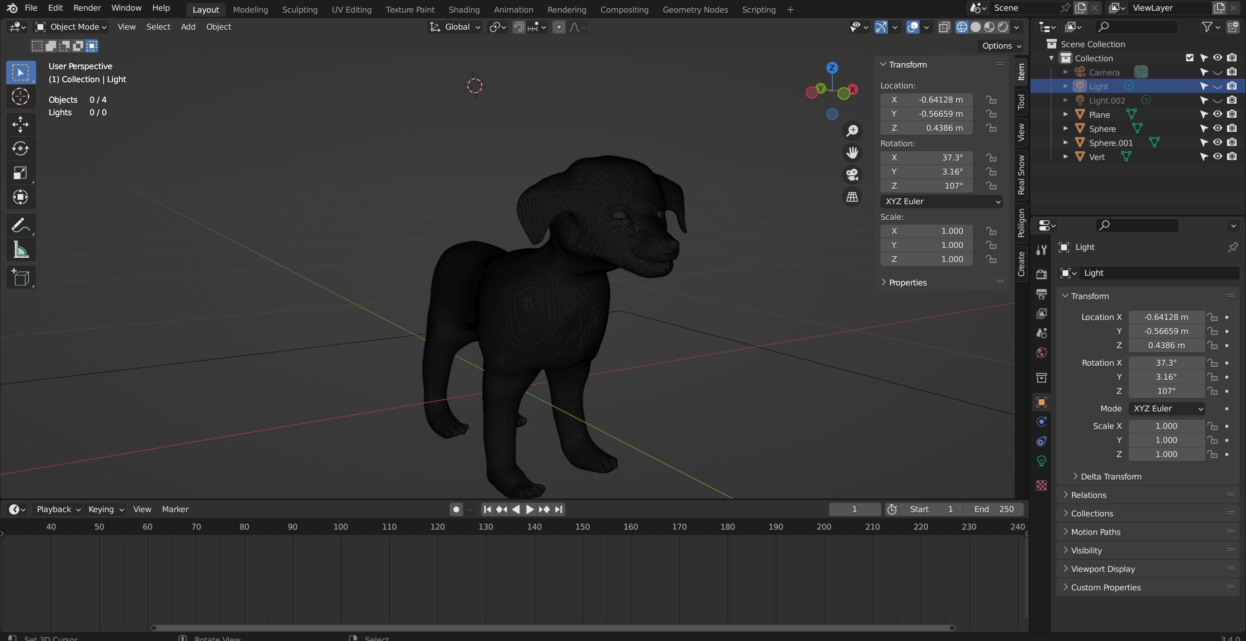 3d model of dog 3D model_4